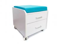 ErgoKids Тумбочка ErgoKids BD-03 BL с подушкой, цвет голубой