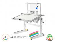 Mealux Детский стол Mealux Ergowood - M Multicolor+ полка BD P-17 TG (арт.BD-800 TG/MC Energy + BD P-17 TG)
