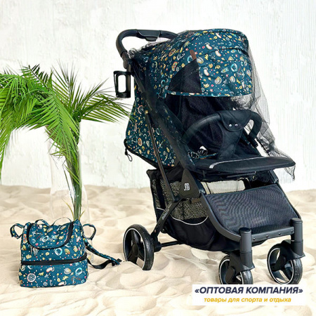 Коляска Baballo 2023 Океан (рама черная) механика