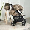 Коляска Baballo 2024 Леопардовая (рама черная) механика